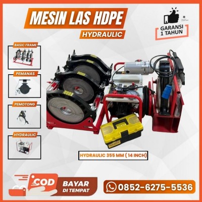 MESIN LAS PIPA HDPE SHD 355 HYDRAULIC - MESIN PEMANAS PIPA HDPE 4 - 14 INCH (4Clamp)