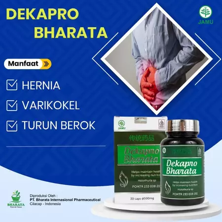 Obat Varikokel Ampuh - Obat Hidrokel - Obat Testis Bengkak DEKAPRO BHARATA 100% ORIGINAL 30 Kapsul Dekapro Bharata Official Store