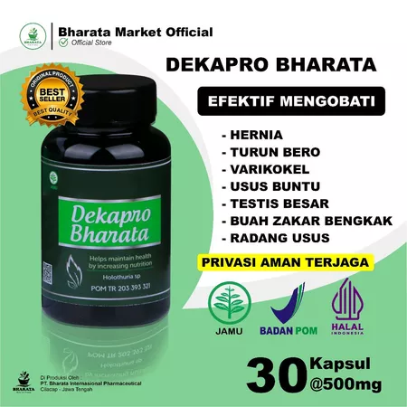 Obat Hernia Paling Ampuh Obat Varikokel Turun Berok Pria Wanita Dekapro Bharata Asli Original 100% Isi 30 Kapsul Dekapro Bharata Official Store
