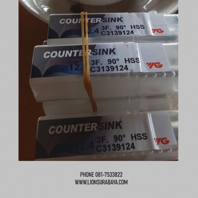 Jual Countersink HSS diameter 12.4 - 3 flute - 90 derajat - Merk YG-1 Korea