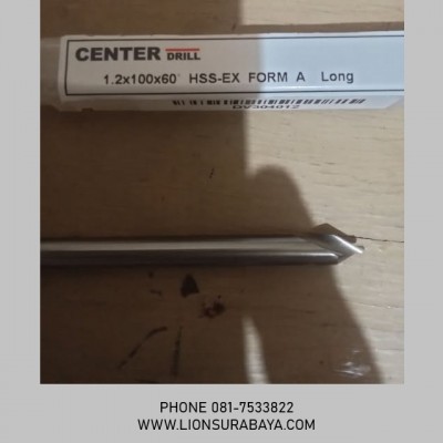 Jual Bor Center atau Center Drill 1.2mm Long 100mm Merk YG-1 Korea