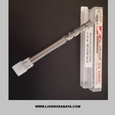 Endmill For Aluminium Diameter 8mm Long 100mm 3 flute merk L-grob