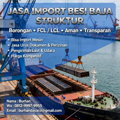 Jasa import besi baja struktur 081299979955