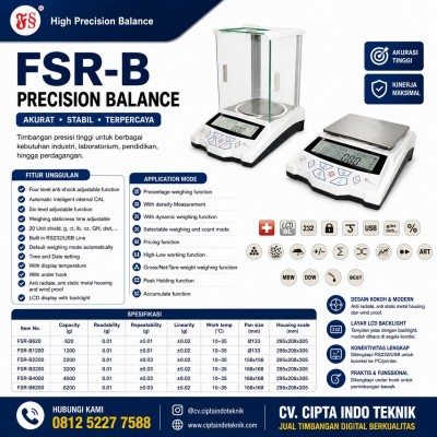 TIMBANGAN DIGITAL FUJITSU 3 Kg x 0.01 GRAM FSR - B 3200 STOCK READY