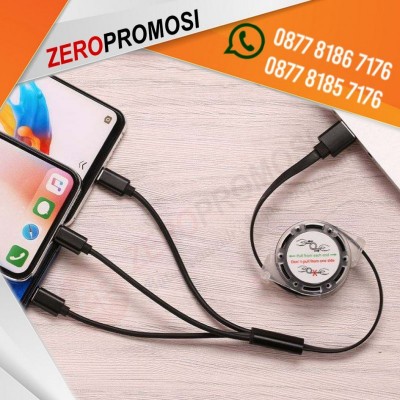 Souvenir Kabel Data Charging 3 in 1 Custom Logo