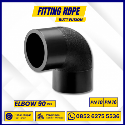 Elbow Hdpe Butt Fusion 90° Ukuran 2 Inch (63mm) Knee Elbow Hdpe