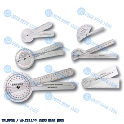 6 Piece Plastic Goniometer Set | Baseline® Plastic Goniometer - 6-piece Set