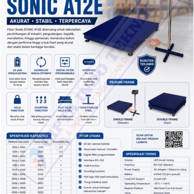 TIMBANGAN LANTAI 5 TON SIZE 1.2 M X 1.2 M MERK SAYAKI / SONIC