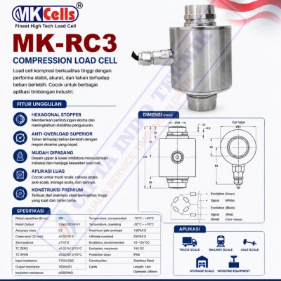 Load Cell MK-RC3 30 T Merk MK CELLS