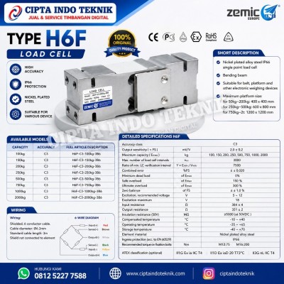 LOAD CELL  H6F 100 KG MERK ZEMIC