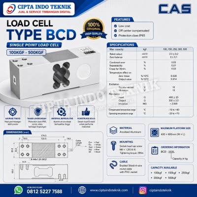 LOAD CELL BCD 300 Kg MERK CAS