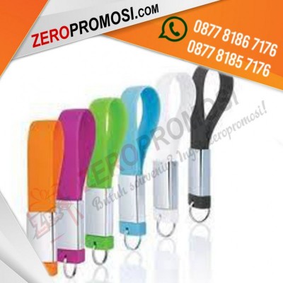 Flashdisk Keychain Silicon FDBR04 Custom Logo untuk Souvenir Kantor