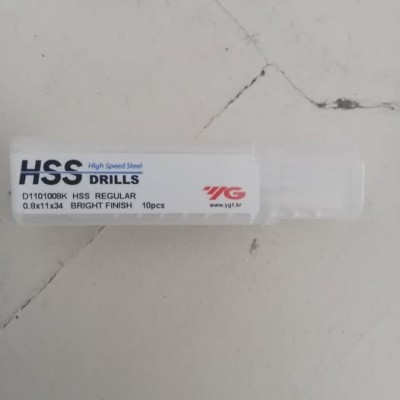 YG-1 HSS Drills D0.8 ( D1101008K )