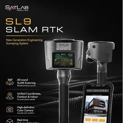 Jual GPS Geodetik SatLab Freyja + SL9 GNSS SLAM RTK Receiver