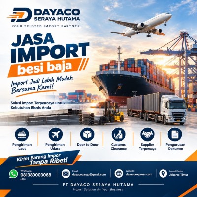 Jasa Import Besi Baja Profesional untuk Kebutuhan Bisnis 081380003068