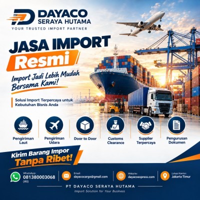 JASA IMPORT RESMI DARI LUAR NEGERI 081380003068