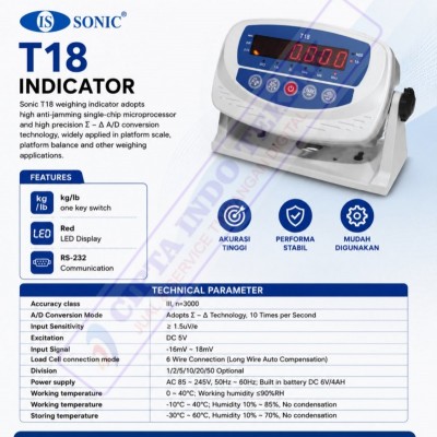 JUAL INDIKATOR TIMBANGAN   T 18 SAYAKI
