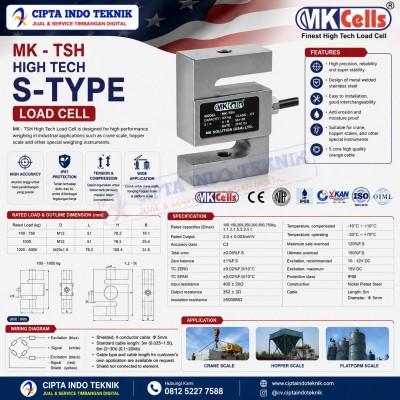 LOAD CELL TIMBANGAN MK TSH MK CELLS MODEL S 300 K
